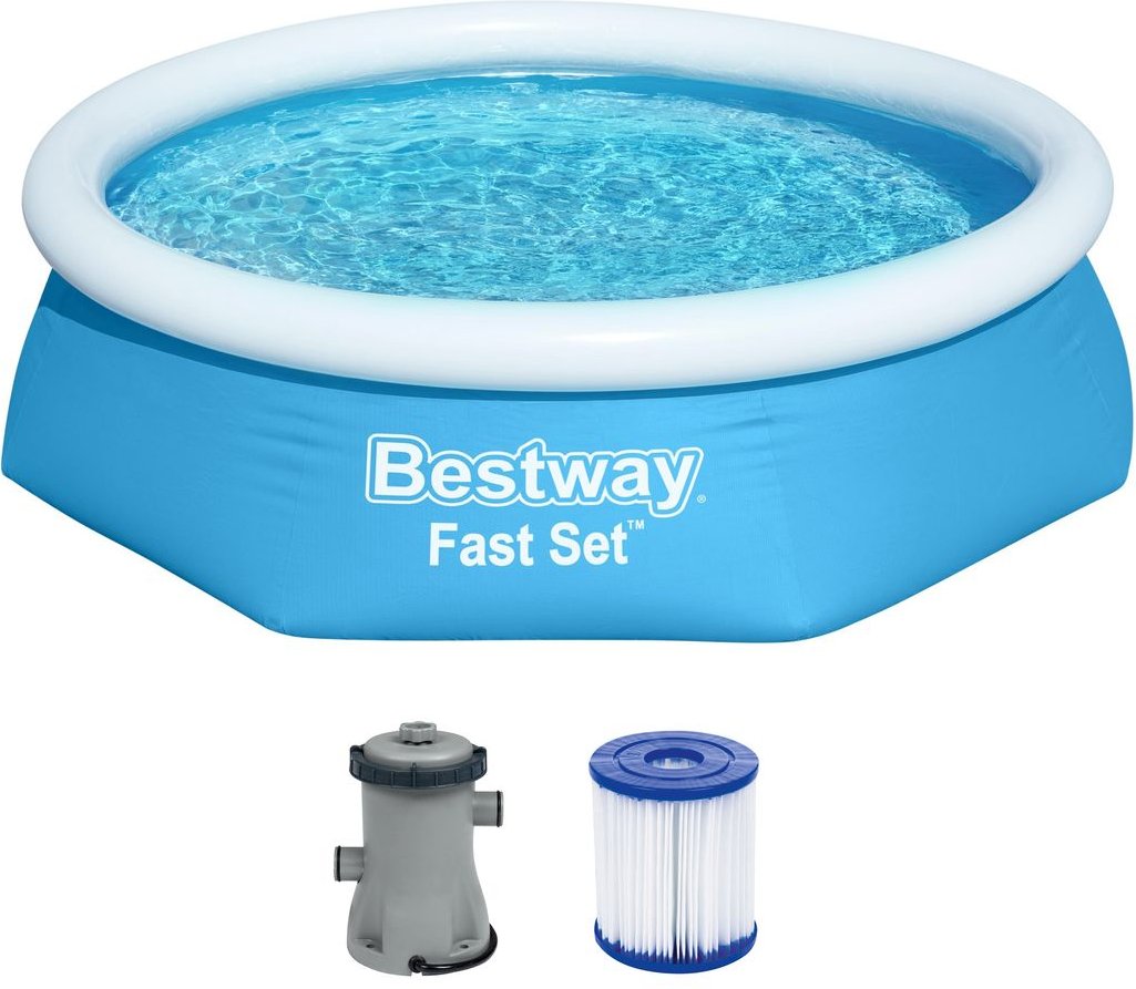 Fast Set™ Aufstellpool-Set mit Filterpumpe Ø 244 x 61 cm, blau, rund