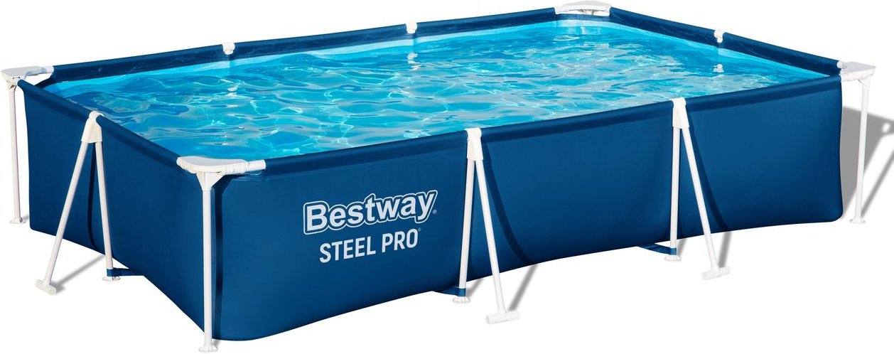 Steel Pro™ Frame Pool ohne Pumpe 300 x 201 x 66 cm, dunkelblau, eckig
