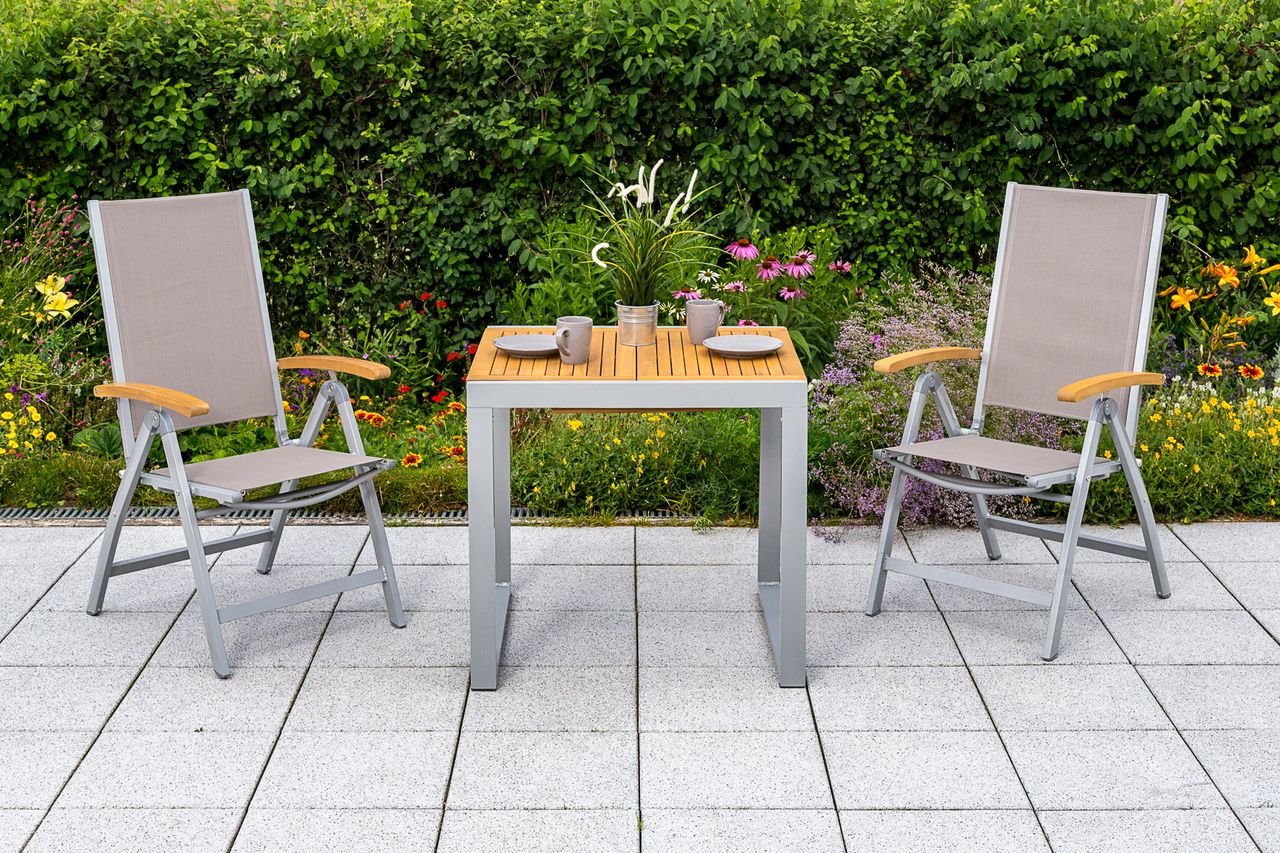 Naxos Set 3tlg. Balkonsausziehtisch
