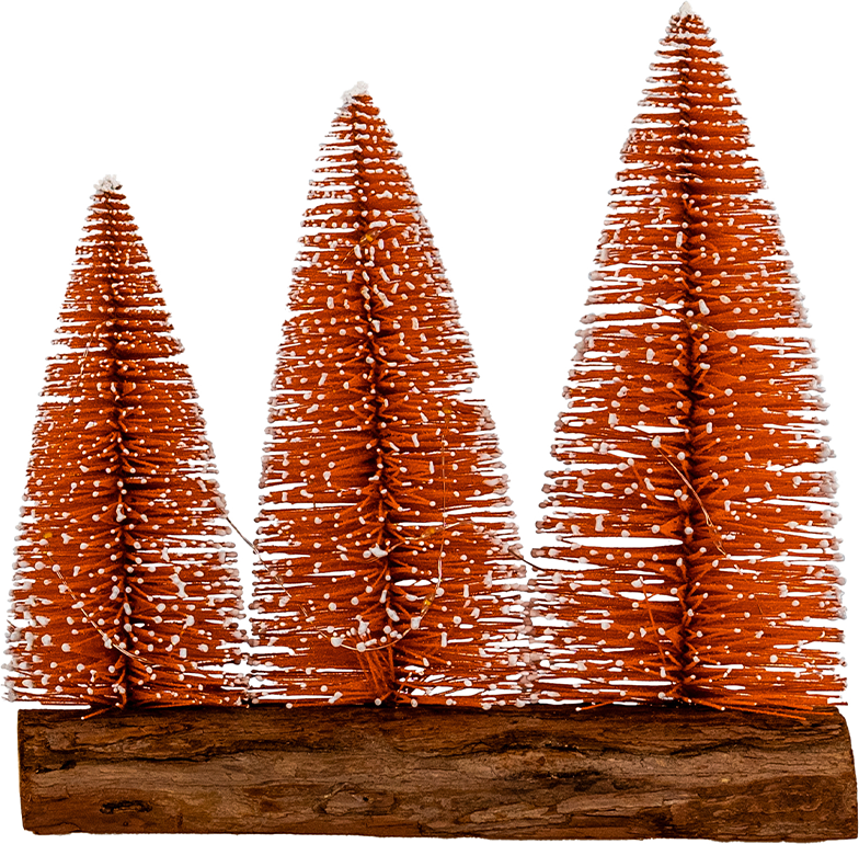 LED-Tannenbaum 3er/4er - herbstliches Orange