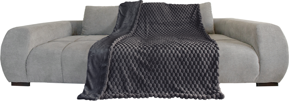 Luxus Pelzimitatdecke "Rabbit Dots"