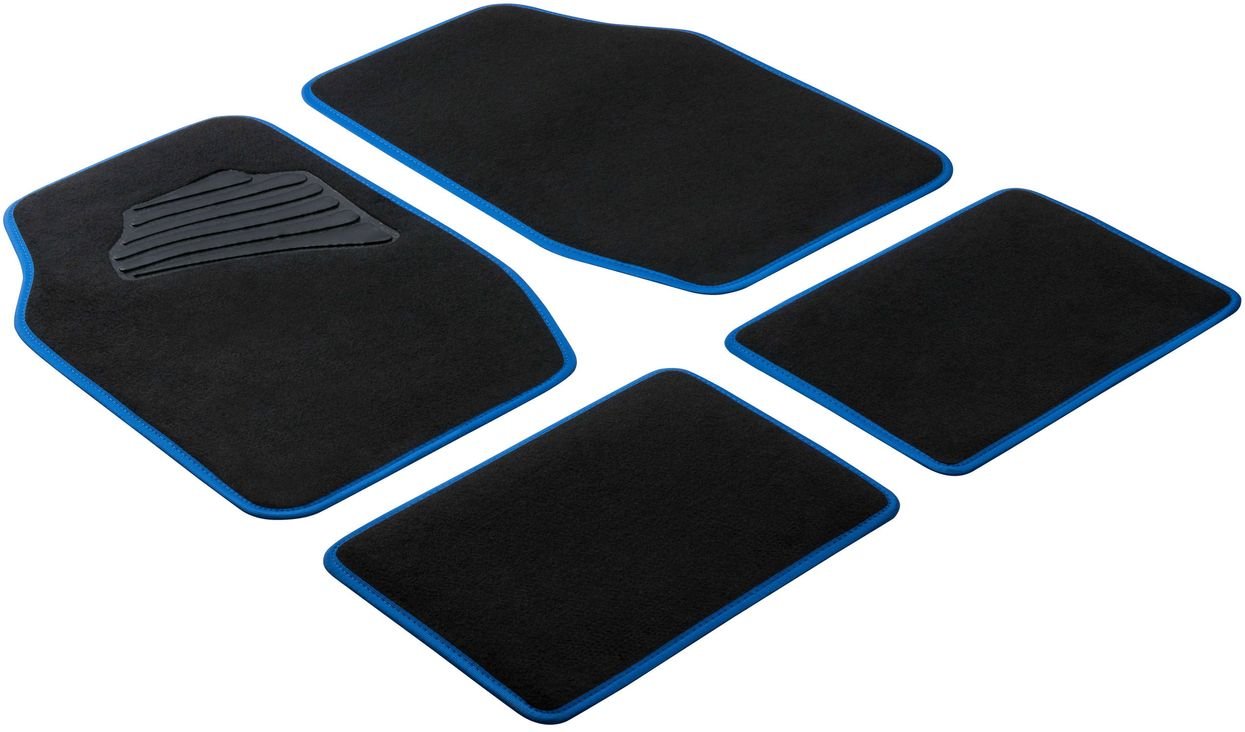 Autoteppich Matrix schwarz-blau