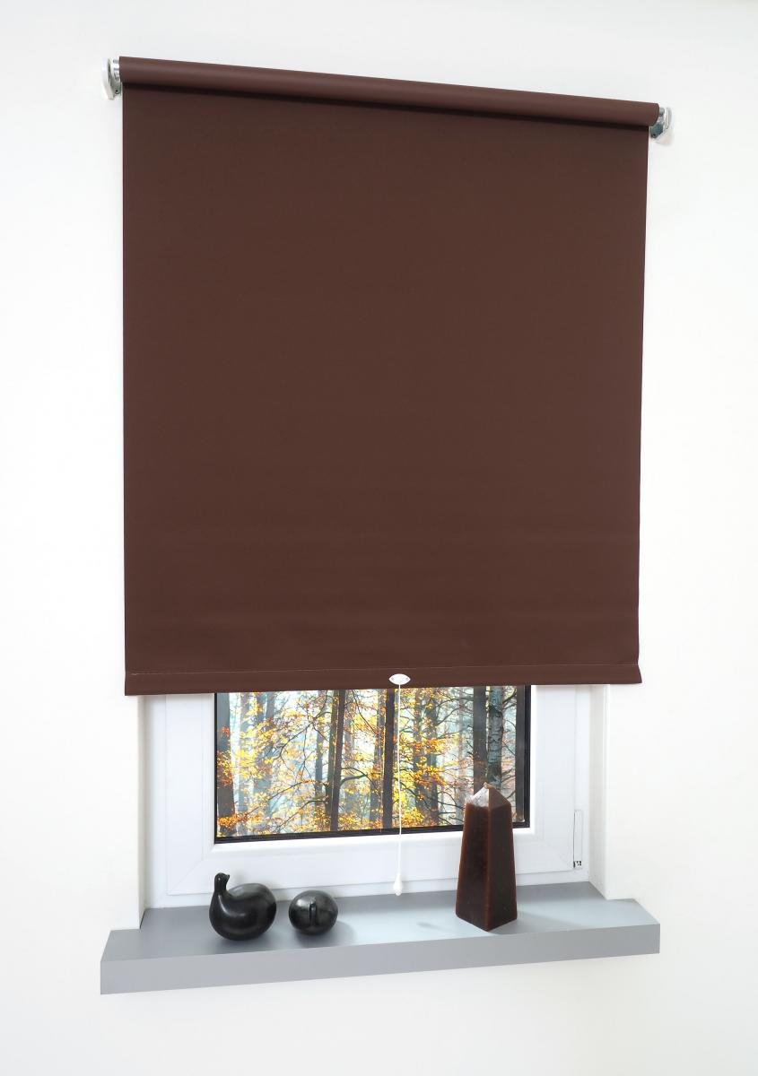 Rollo, Mittelzugrollo Uni Verdunkelung, 62 x 180 cm, cappuccino