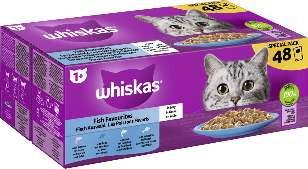 Portionsbeutel Multipack Special Pack 1+ Fisch Auswahl in Gelee 48 x 85g