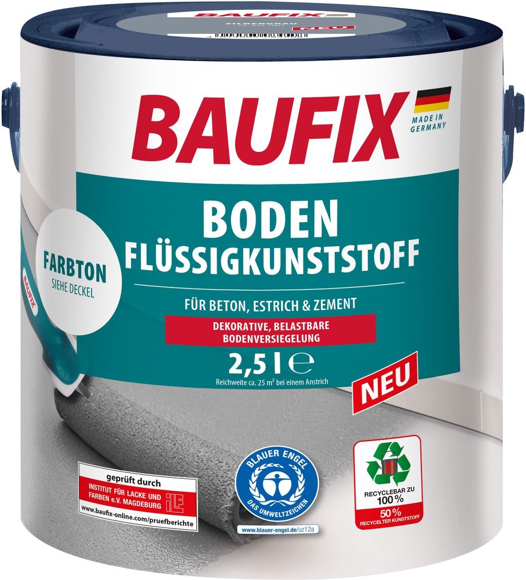 Boden-Flüssigkunststoff, ca. 2,5 Liter, Silbergrau, 2er- Set