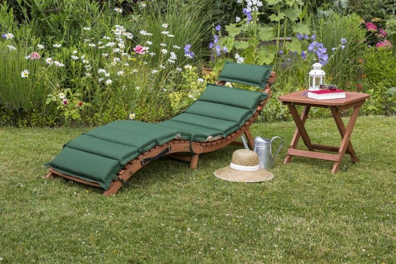 3tlg. Ipanema Liegen Set grün/beige