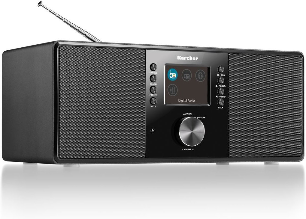 DAB 5000+ Digitalradio (DAB+ / UKW-RDS, AUX-IN, Bluetooth, Wecker mit Dual-Alarm) schwarz