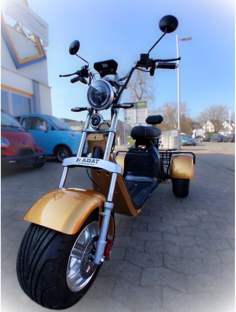 Madat CP-3 Elektro-Dreirad – E-Scooter &Chopper, 45 km/h (oder25 km/h), 60–90 km Reichweite