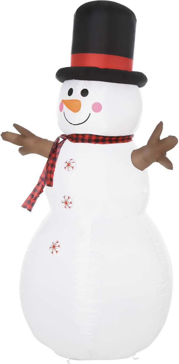 Thumbnail - Weihnachten aufblasbarer Schneemann 1,82 m wetterfest LEDs Polyester 100 x 80 x 182 cm