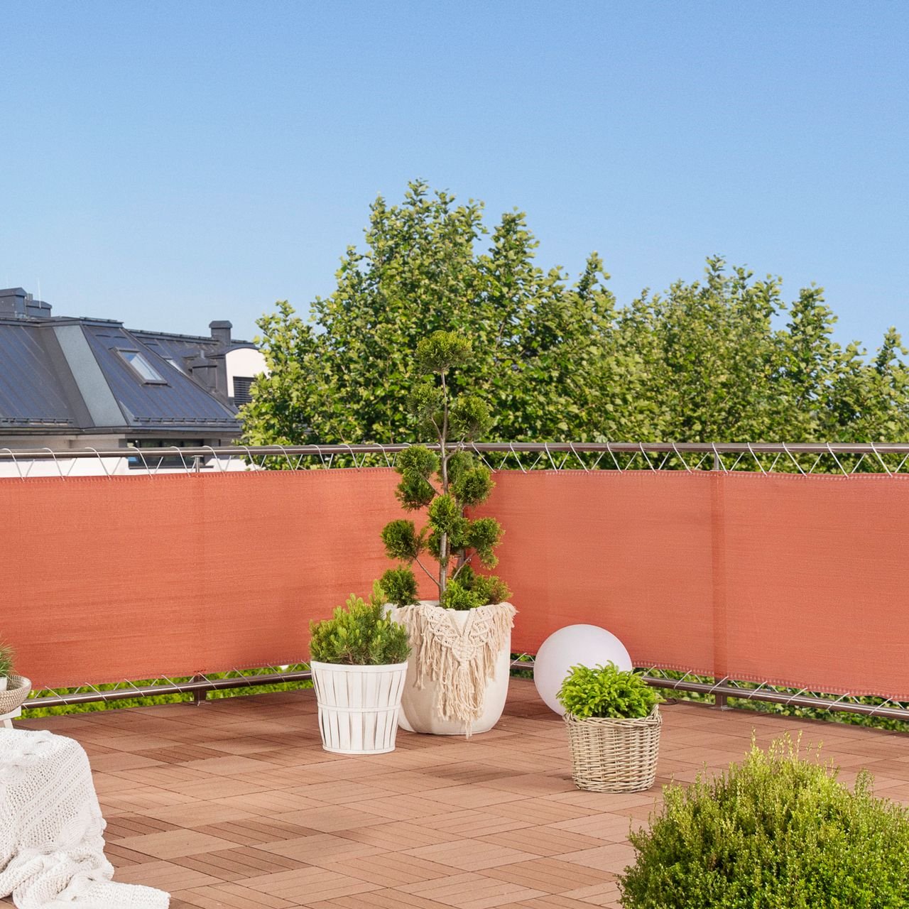 Balkonbl. SYLT 0,9x5m, terracotta