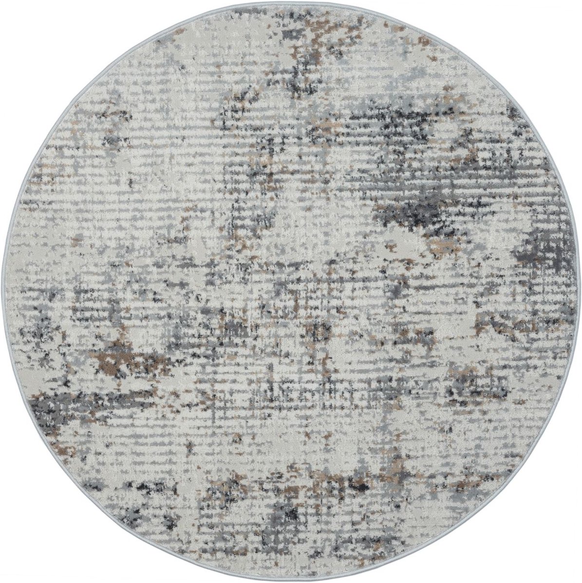 Teppich Ashley , 120cm x 120cm, Farbe Beige, rund, Florhöhe 8mm