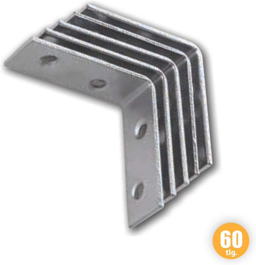 Stuhlwinkel, je ca. 25 x 25 x 14,5 mm / 1,8 mm - 60tlg.