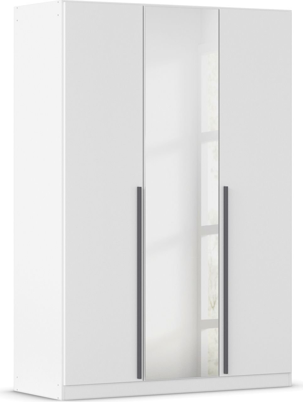 rauch Alba Kleiderschrank 3-türig, mit Spiegel, Farbe Weiß Breite 136 cm