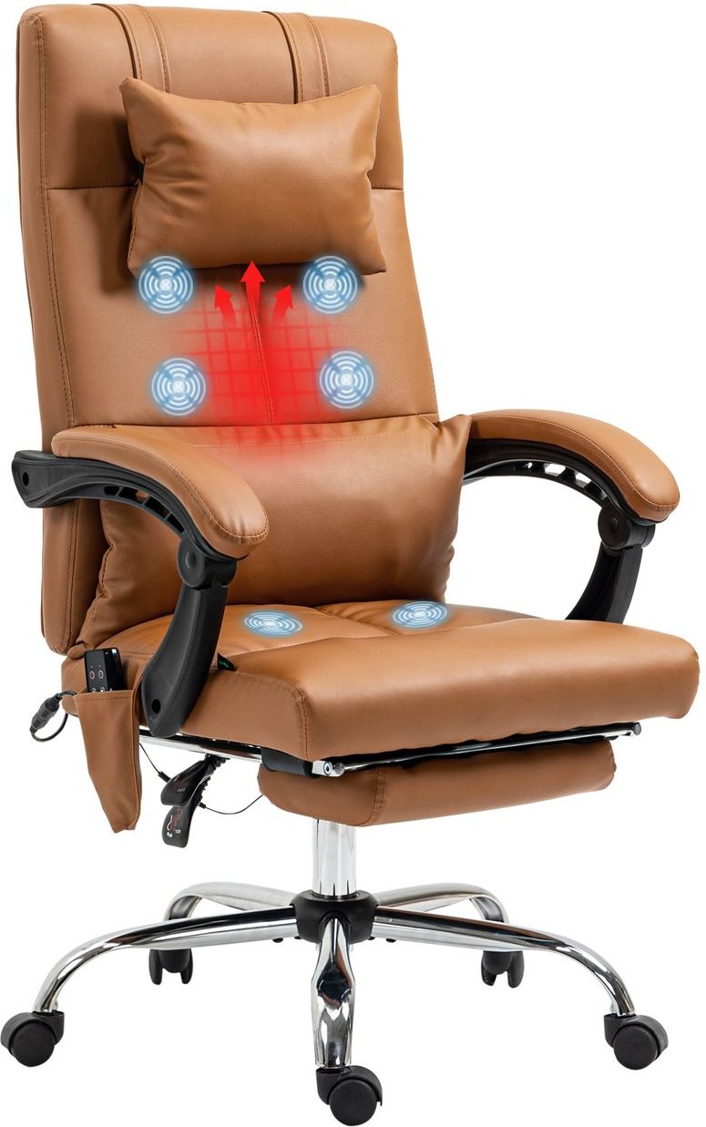 Thumbnail - Bürostuhl mit Massagefunktion, Ergonomisch Chefsessel mit Liegefunktion