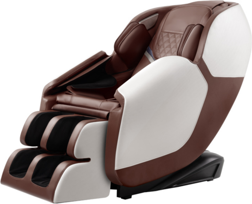 Massagesessel, ca. 145 x 75 x 101 cm - braun/weiß