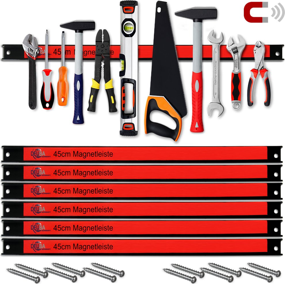 monzana Magnetleiste 6er-Set 45cm inkl. Montagematerial