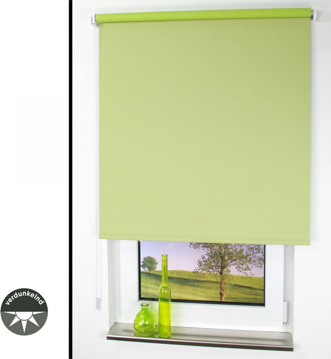 Seitenzugrollo 122 x 180 cm blattgrün