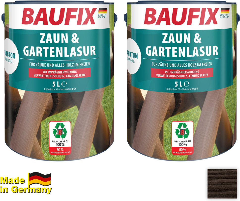 Zaun- und Gartenlasur, Ebenholz - 2er-Set