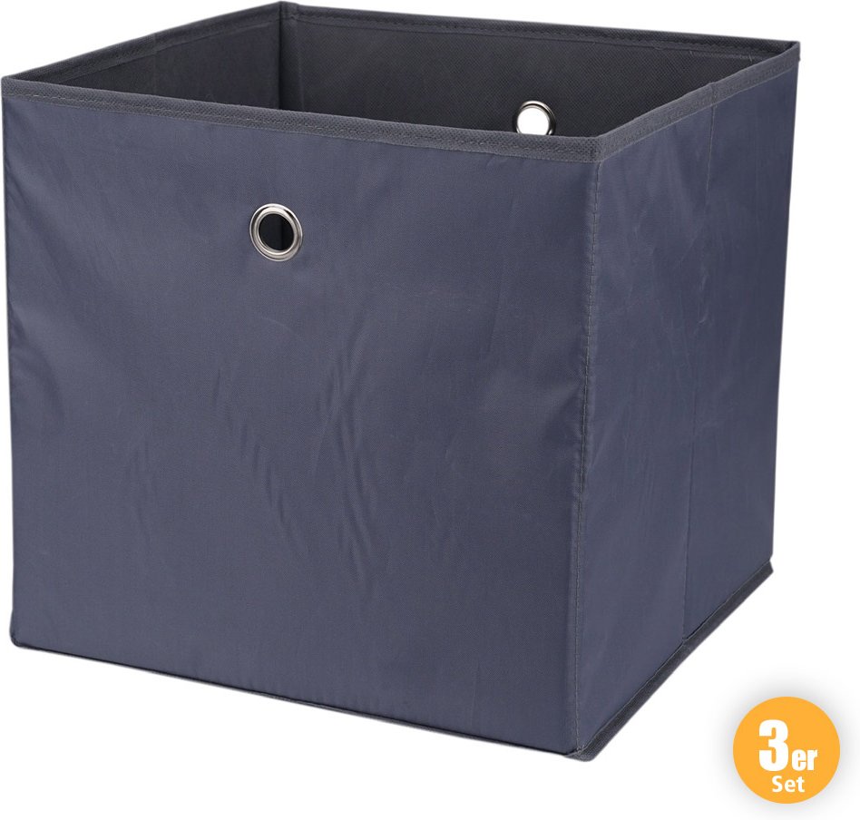 Aufbewahrungsbox 3er-Set - Dunkelgrau