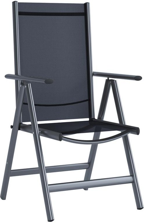 my garden Alu-Gartenstuhl Aluminium Klappsessel, 2er Set - Anthrazit