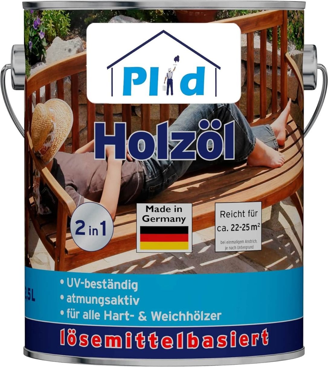 Thumbnail - Holzöl 2,5 Douglasie - für ca. 25m² / Holzschutz Imprägnier Pflegeöl Gartenmöbel