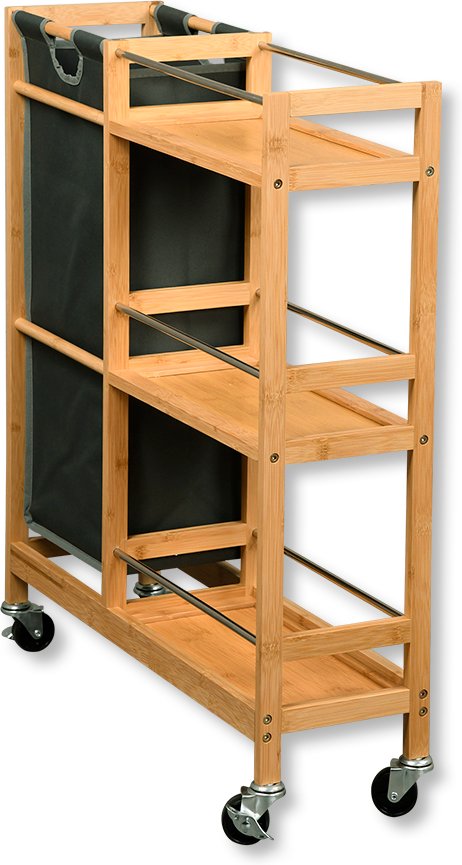 Nischenwagen mit Flaschensammler, Bambus