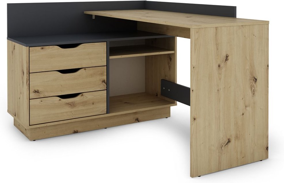 BELFAST Winkelschreibtisch BELFAST, B 129x H 83,5x T 105 cm