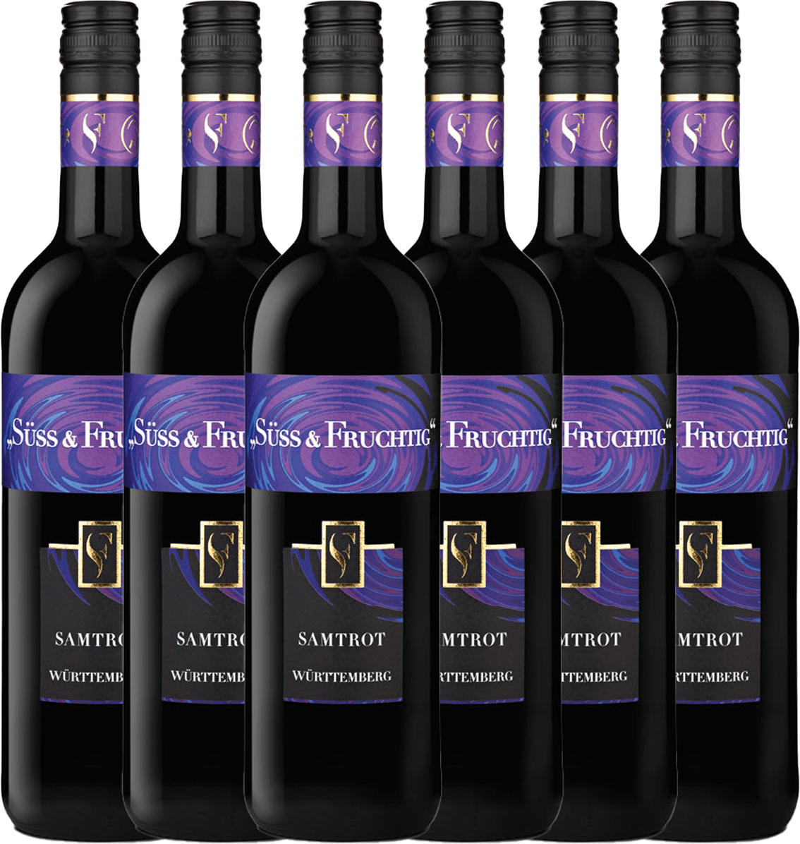 Süss & Fruchtig Samtrot Qualitätswein süß 0,75L 6er Karton