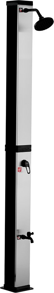 Home Deluxe Solardusche OLYMP - Gebürstetes Nickel/Schwarz