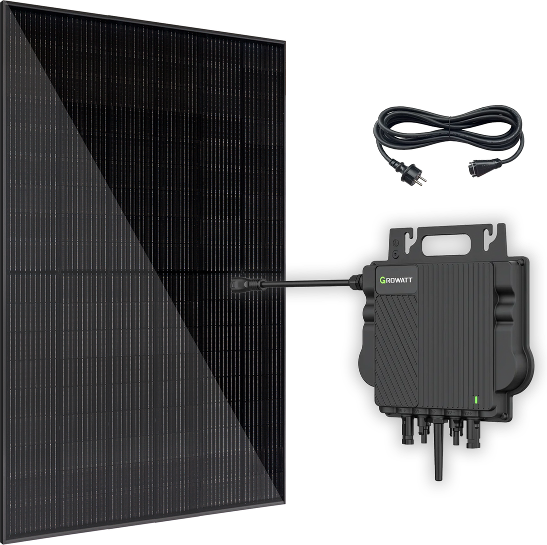 VALE Balkonkraftwerk 450W, 1x 450W Bifazial, Growatt Neo 800M-X, 5m Kabel