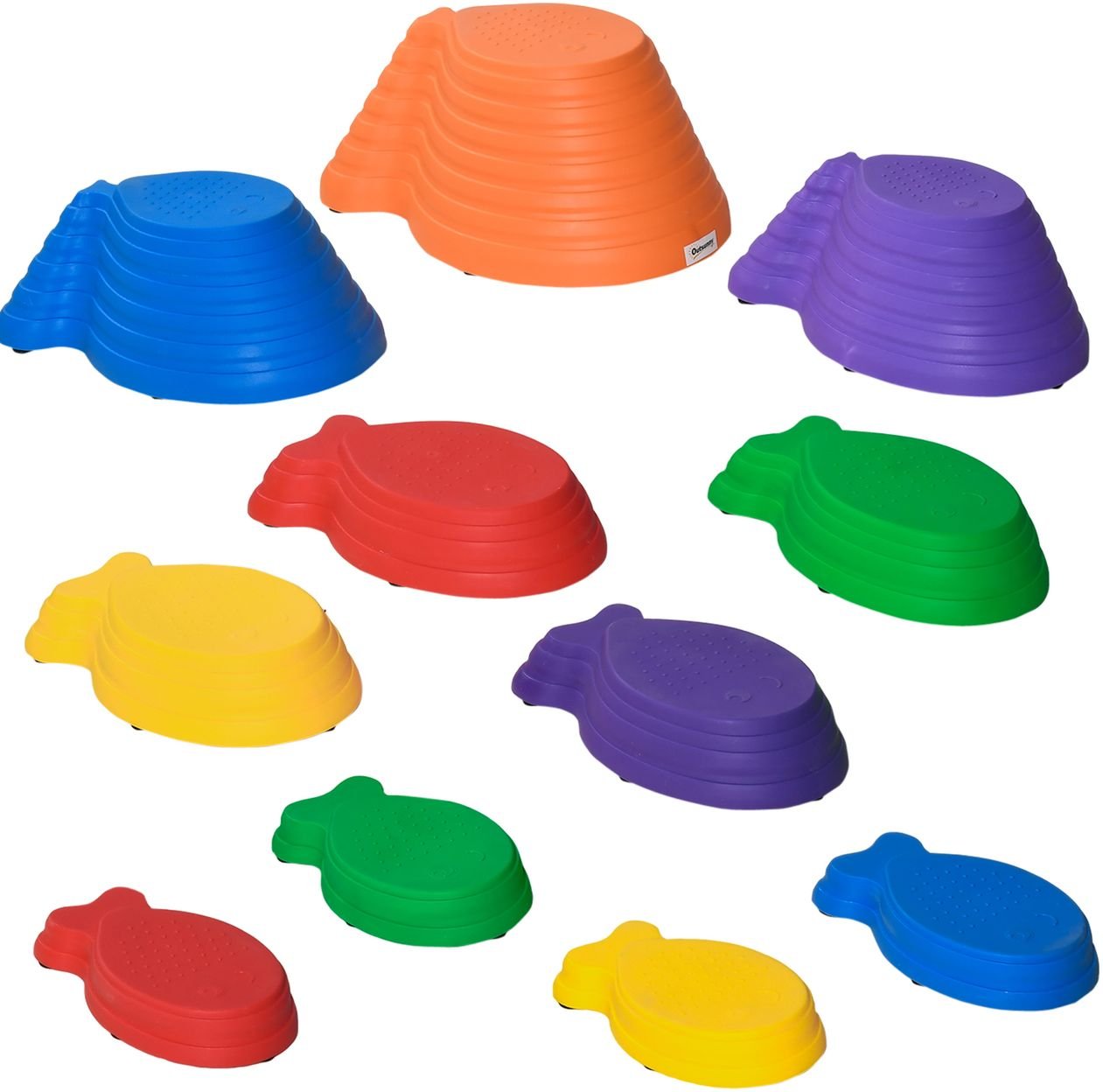 Flußsteine 11ER Balance-Steine für Kleinkinder Trittsteine Sprungbrett für Innen- und Außenbereiche Balancespiel belastb...