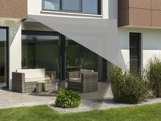 Schneider Sonnensegel Teneriffa, ca. 500x500x500 cm, silbergrau