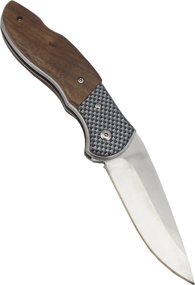 Outdoor-Taschenmesser Pakkaholz/Carbonoptik