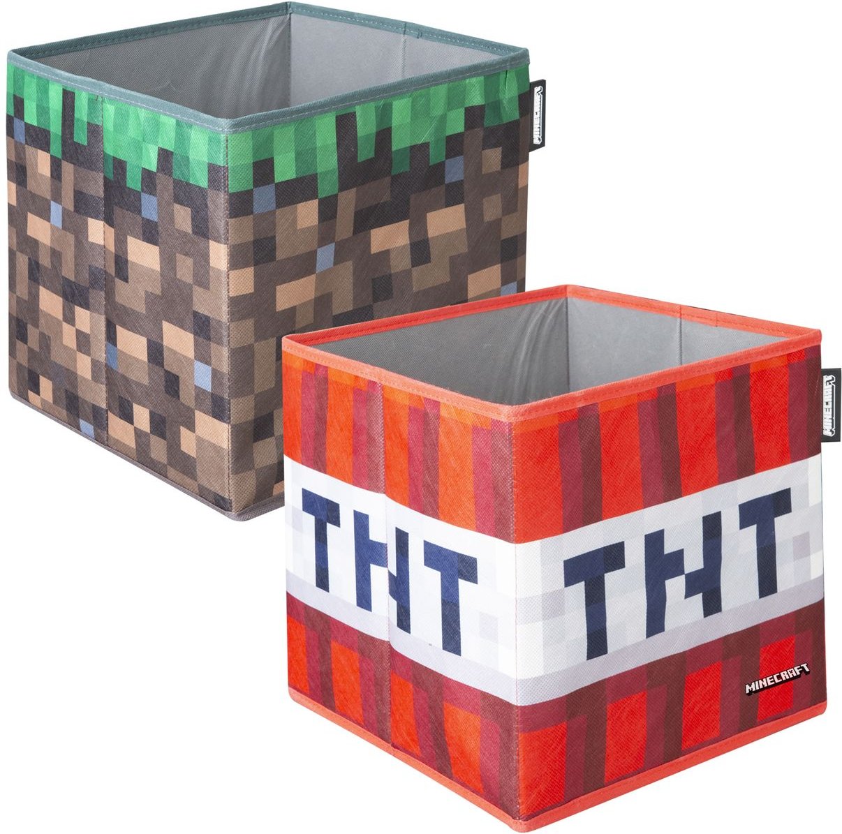 MINECRAFT - Aufbewahrungsboxen im 2er Set, faltbare Stoffboxen