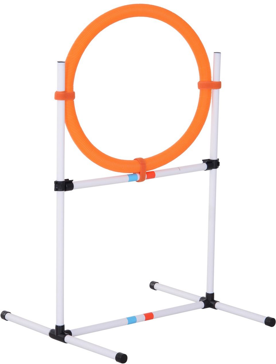 Hundetrainingsset Springring für Haustier-Agility-Training tragbar PE Weiß + Orange 74,5 x 66 x 91 cm