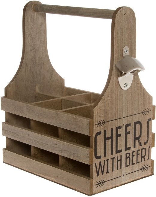 My Flair Flaschenhalter aus Holz "Bobby"