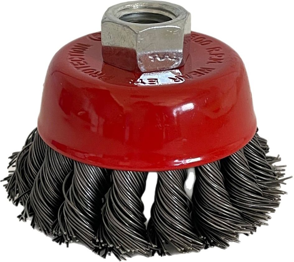 Thumbnail - Topfbürsten Drahtbürsten 125mm Bürsten gezopft Winkelschleifer 12x