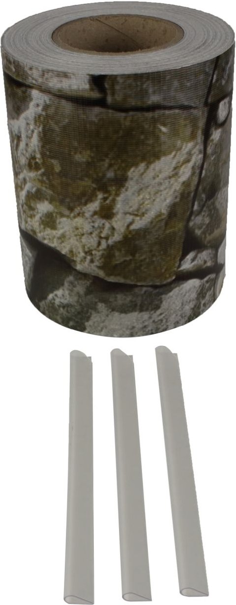 PVC Zaunblende Stein-Optik