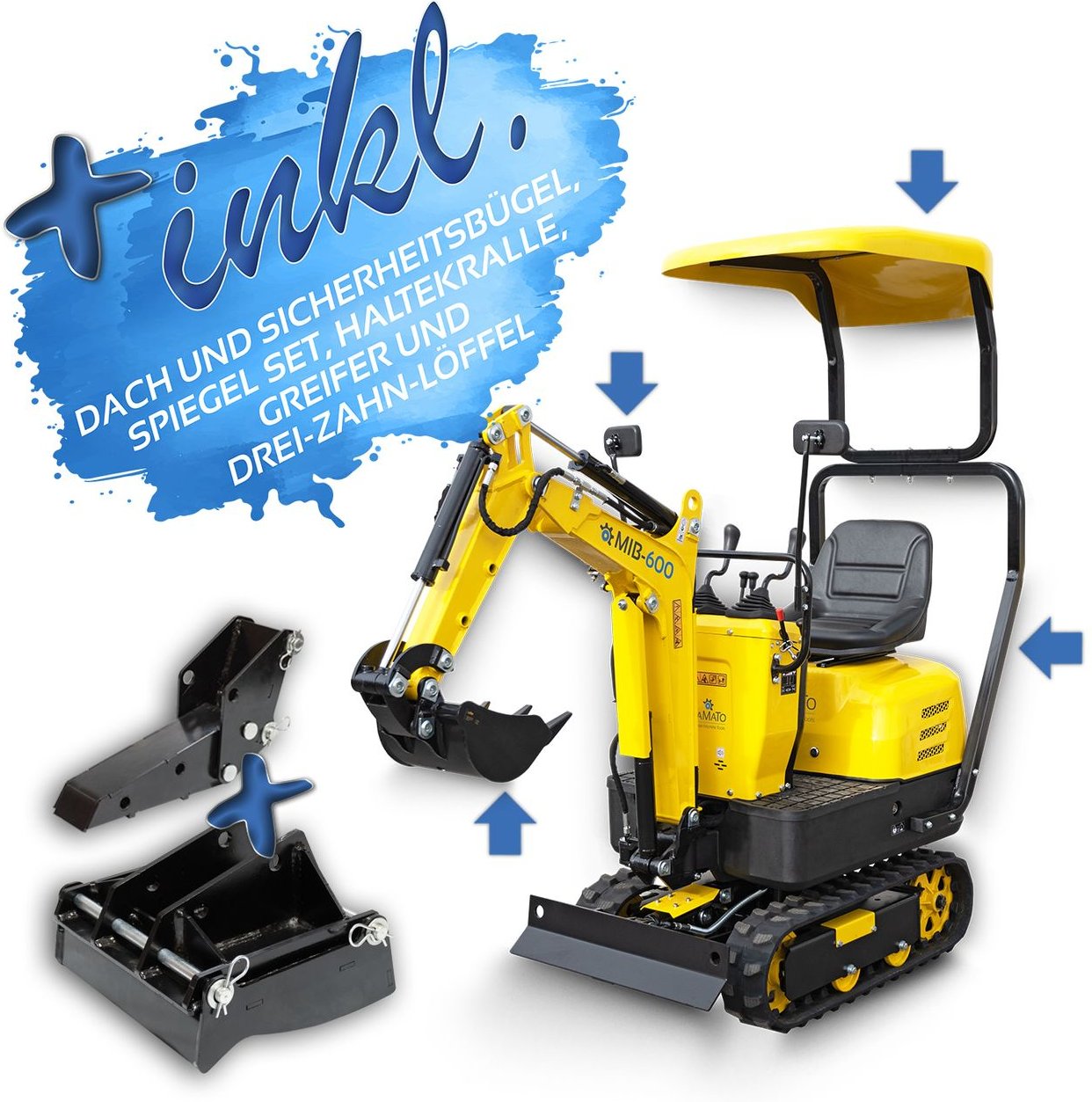 Thumbnail - Minibagger MIB-600 inkl. Zubehörset