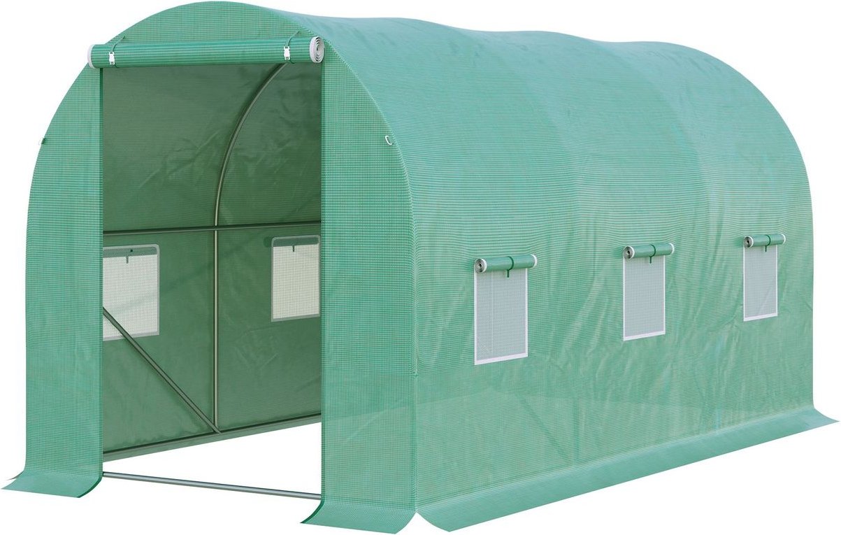 Foliengewächshaus Gewächshaus Treibhaus Tomatenhaus mit Fenster