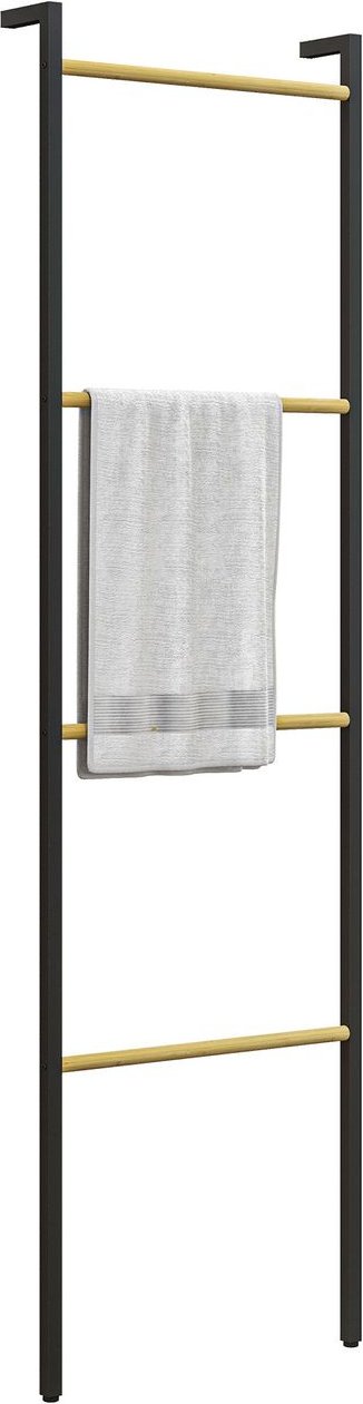 Thumbnail - HOMCOM Handtuchleiter 49 x 167,5 cm Handtuchhalter mit 4 Stangen, Stahl, Schwarz