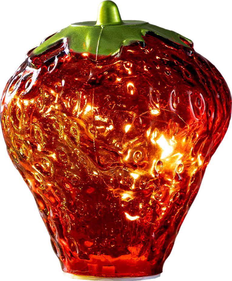LED-Glas-Frucht - Erdbeere