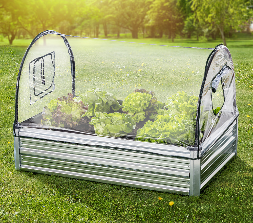 Gartenbeet mit Überdachung, ca. 200 x 80 x 80 cm