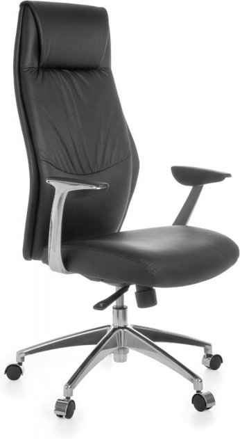 AMSTYLE XXL Chefsessel Echtleder Schwarz