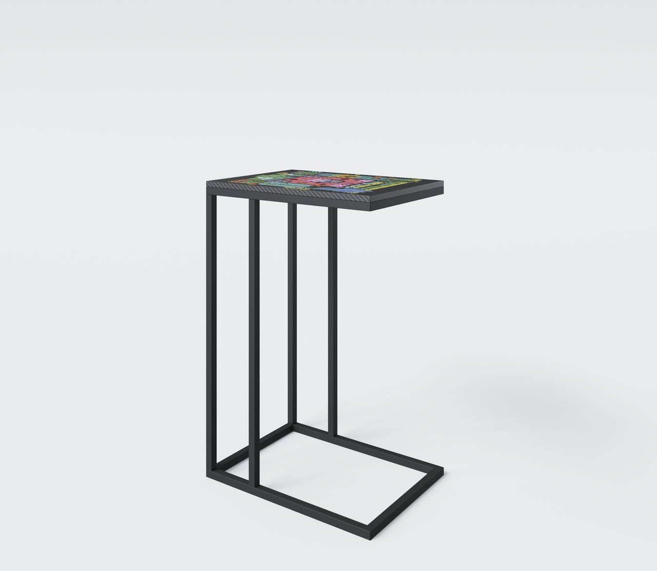 MINECRAFT - Beistelltisch in C-Form, Nachttisch, Säulentisch