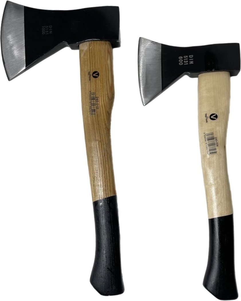 Thumbnail - Beil Gartenaxt Spaltaxt Spaltbeil Holzstiel 2 tlg Set Axt 600 1000 g