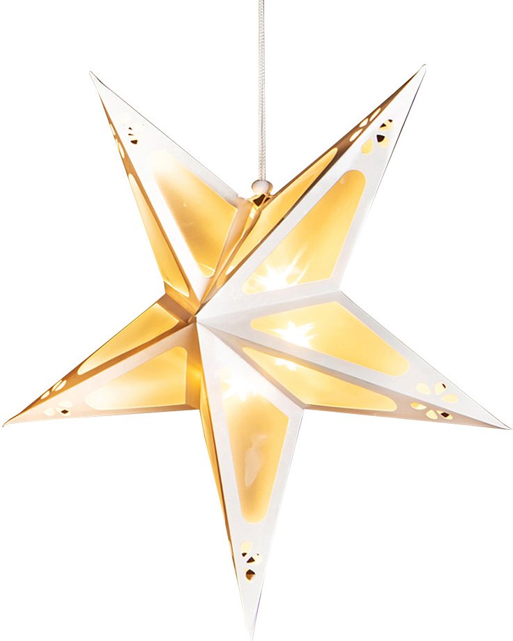 LED-Papierstern - Weiß