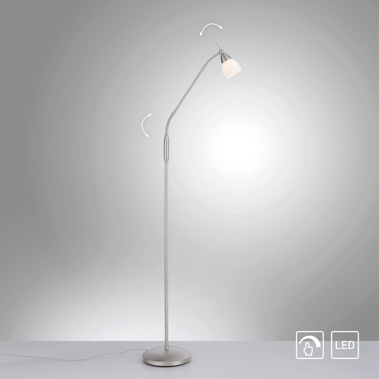 Thumbnail - LED Stehleuchte PINO, 1xG9/2,60Watt, 3000 Kelvin, IP20, Stahl