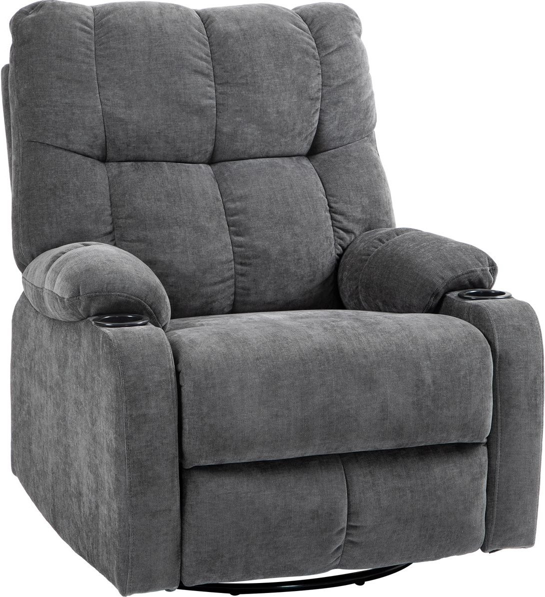 Relaxsessel Drehbar Fernsehsessel mit Liegefunktion, Schaukelfunktion