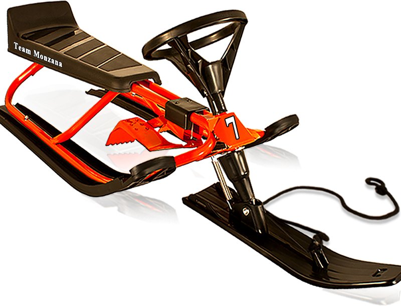 Deuba Schlitten Schneescooter rot